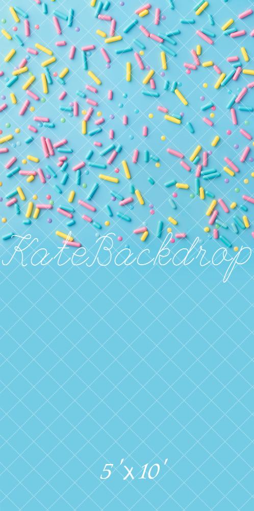 Kate Blue Pastel Sprinkles Backdrop Designed by Kate Image