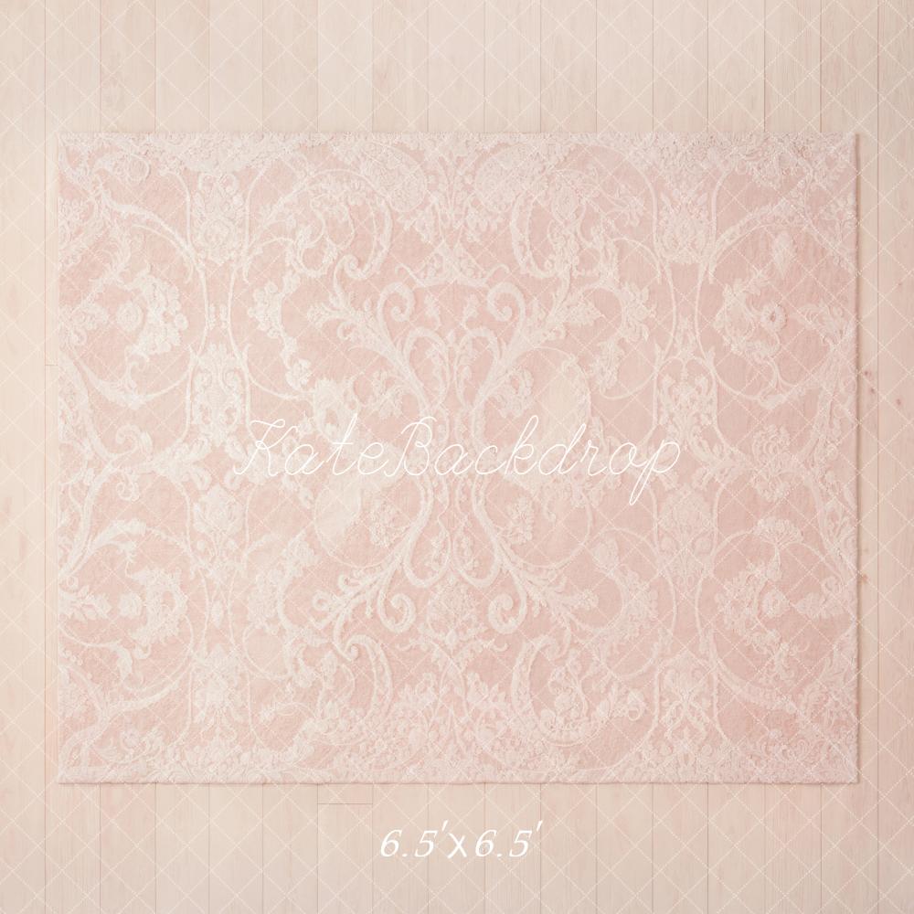 Kate Pink Ornate Damask Pattern Floor Backdrop Designed by Kate Image