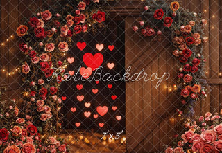 Valentijnsdag Romantische Bloemen Schuur Foto Achtergrond Designed by Emetselch