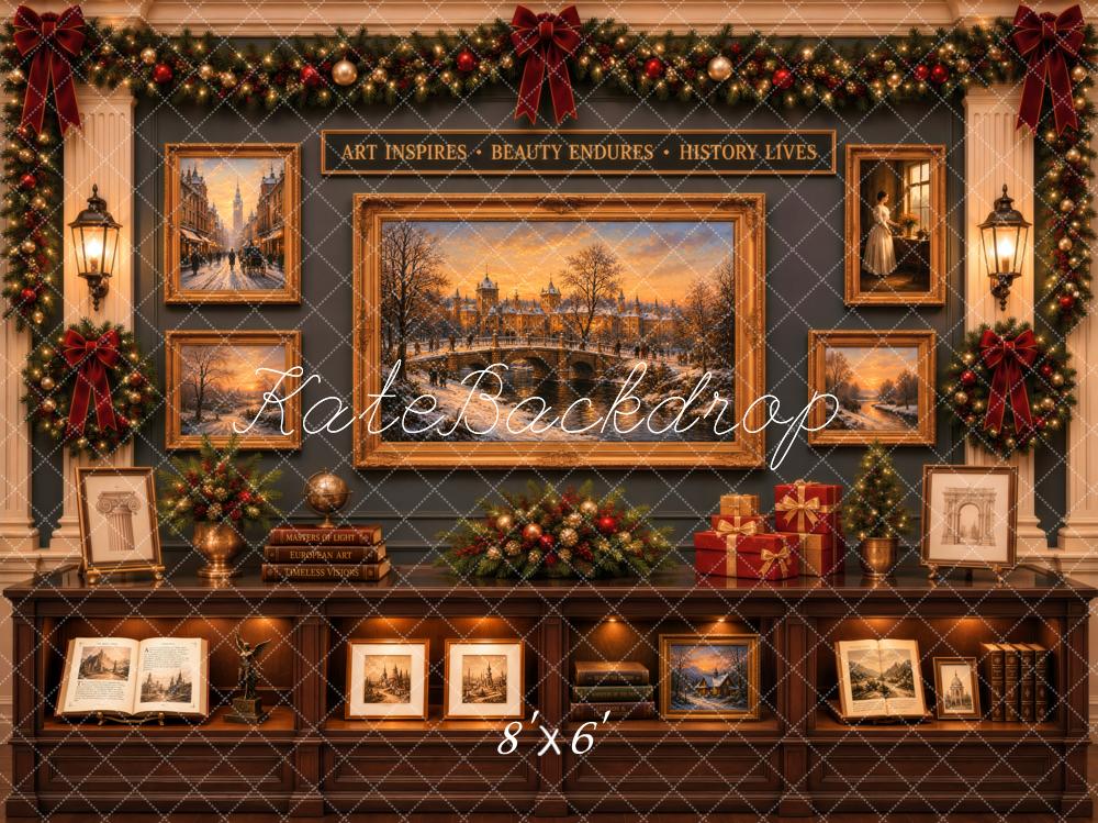Kate Christmas Gallery Wall Framed Artwork Garland Printed Backdrop Designed by Vertigo Productions