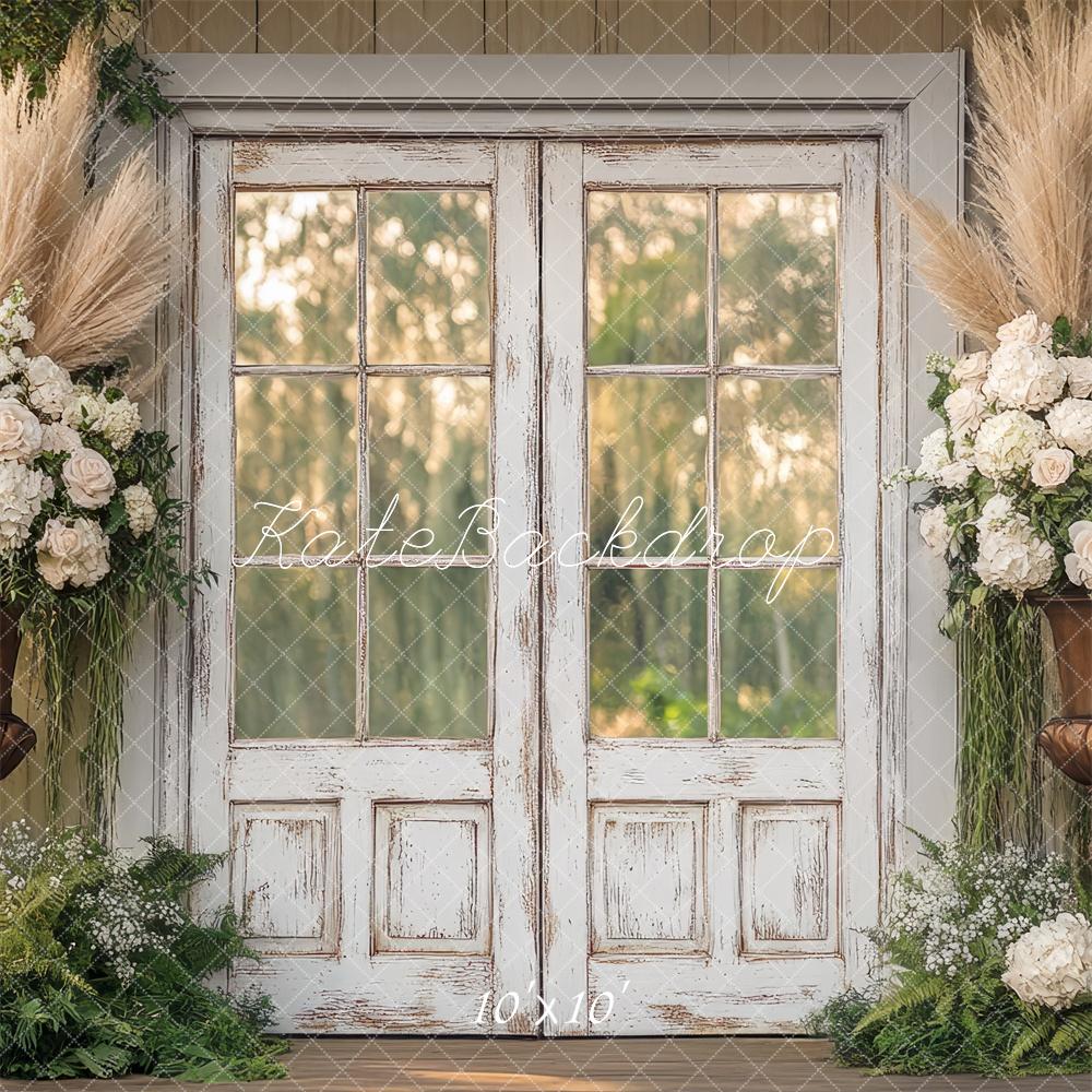 Fondo de boda rústico floral de primavera diseñado por Mini MakeBelieve