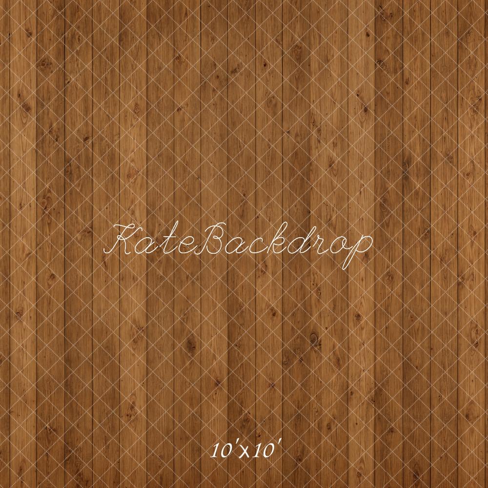 Kate Brown Wood Plank Floor Printed Backdrop Designed by Emetselch