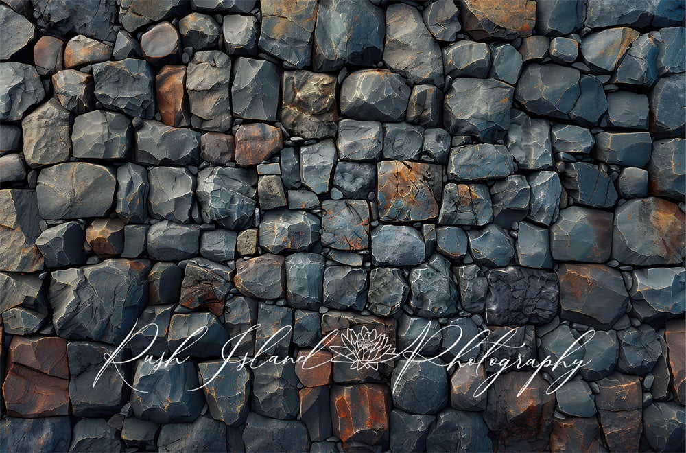 Rustic Slate Stone Wall Backdrop