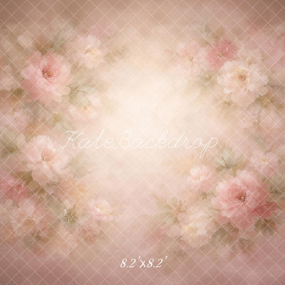Kate Fine Art Abstract Texture Pink Flower Printed Backdrop Designed by Mandy Ringe Photography
