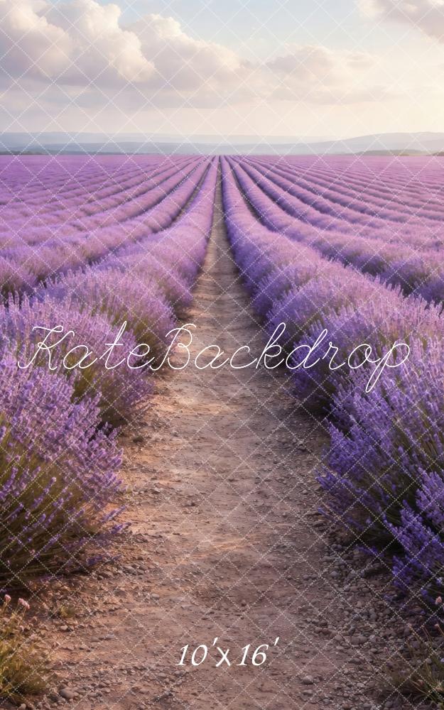 Kate Sweep Lavender Field Path Printed Backdrop Designed by Vertigo Productions