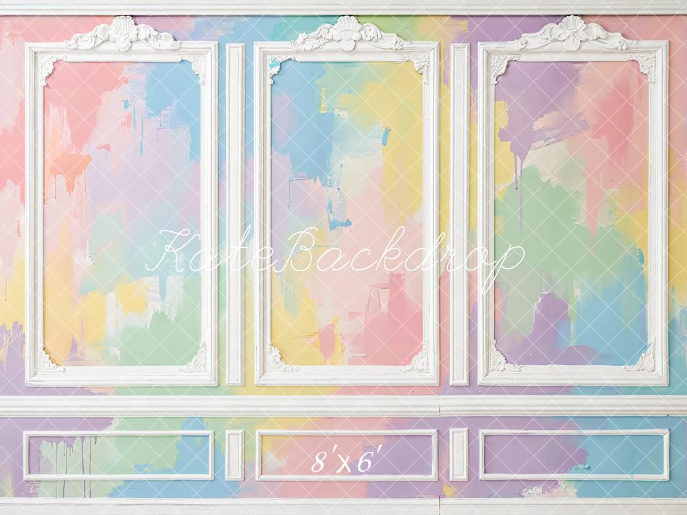 TEST Kate Pastel Abstract Texture Vintage Wall Backdrop Designed by Chain Photography