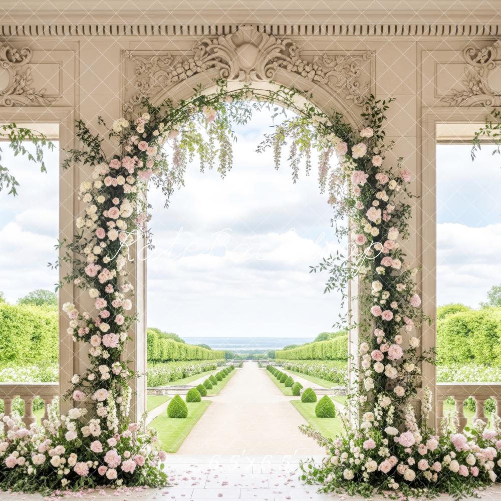Kate Spring Flower Arch French Window Garden Backdrop Designed by Patty Roberts