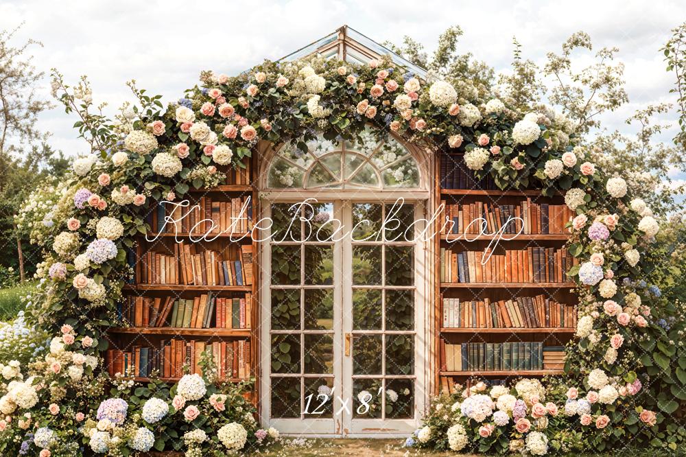 Kate Greenhouse Flower Arch Bookshelf Backdrop Designed by Emetselch