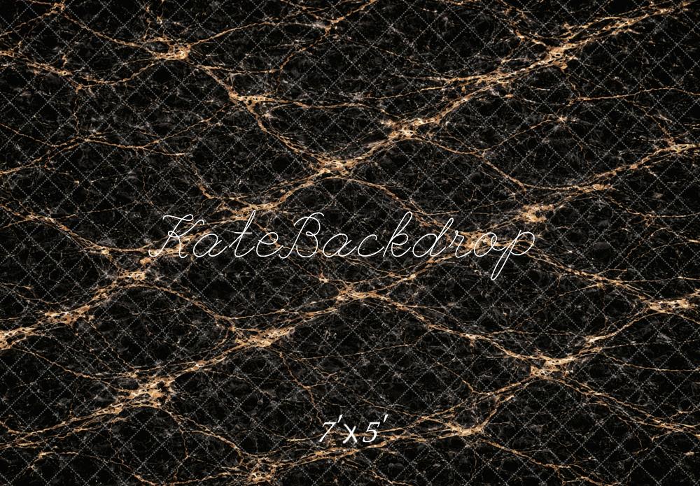 Kate Black Marble Abstract Texture Printed Printed Backdrop Designed by Vertigo Productions