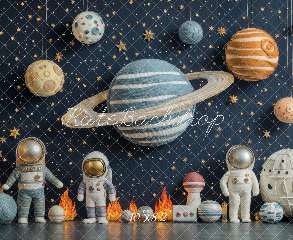 Kate Space Adventure Astronaut Planet Boy Backdrop Designed by Emetselch