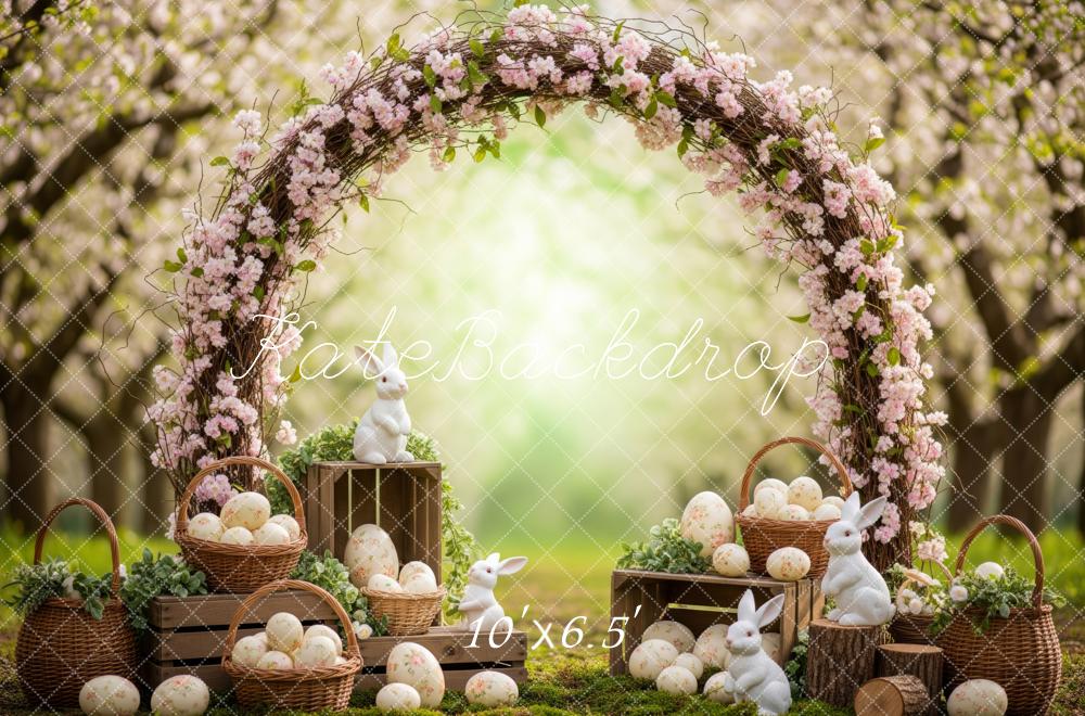 Kate Easter Bunny Flower Arch Eggs Backdrop Designed by Patty Roberts