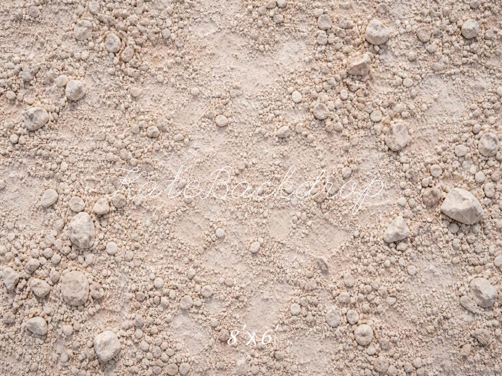 Kate Beige Pebble Dirt Ground Floor Printed Backdrop Designed by Vertigo Productions