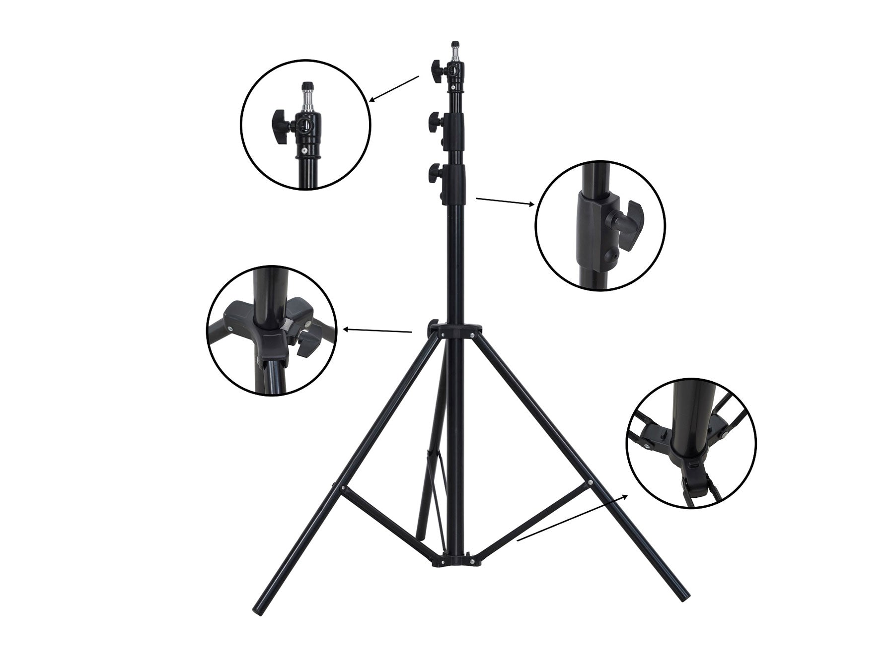 Stable accessory support for backdrop stand