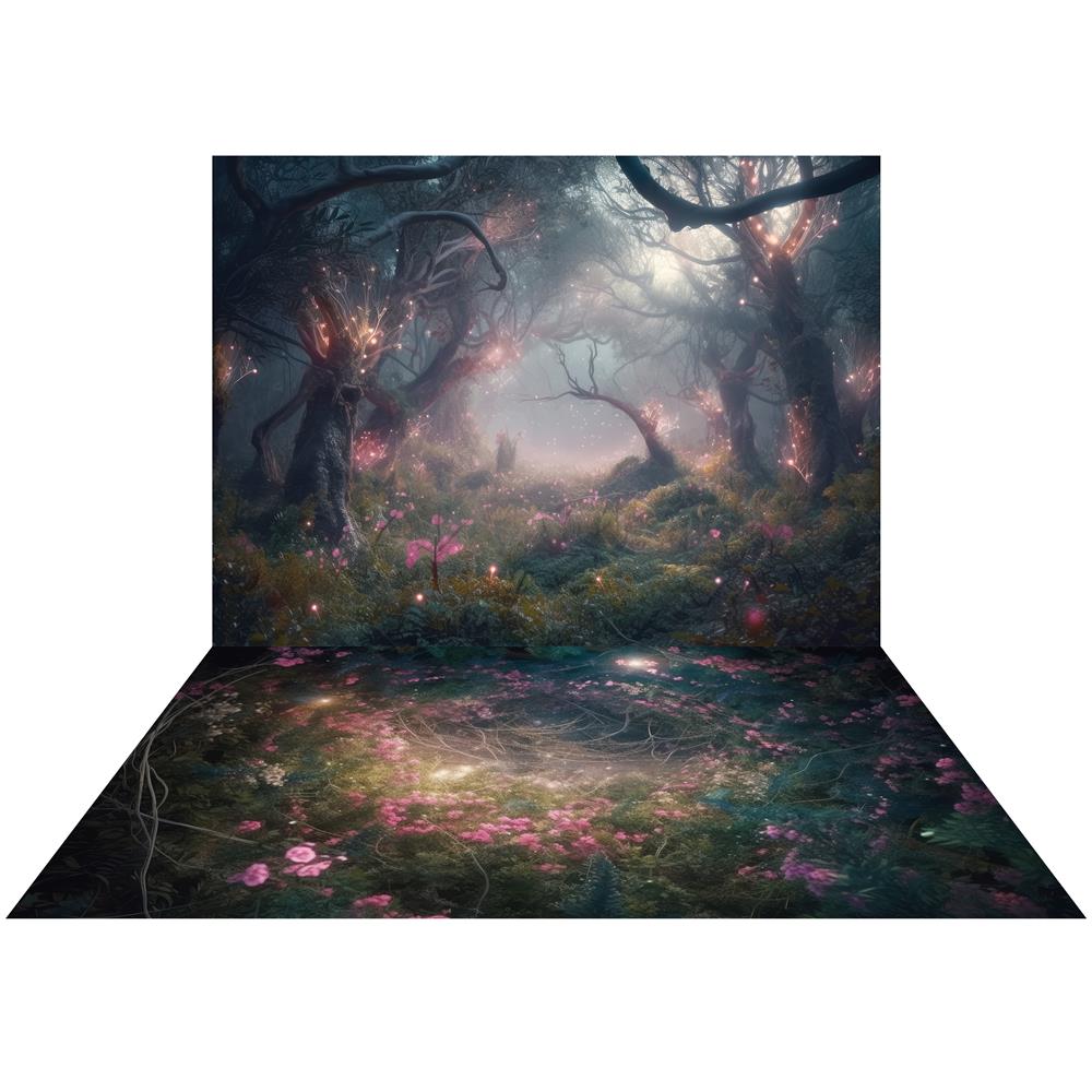 Kate Purple Fantasy Forest Backdrop+Forest Floor Backdrop