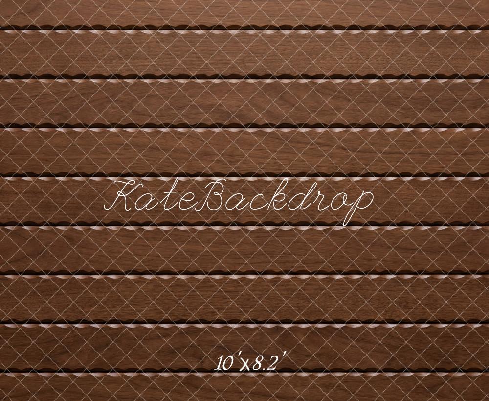 Kate Brown Wooden Plank Wall/Floor Backdrop Designed by Mini MakeBelieve