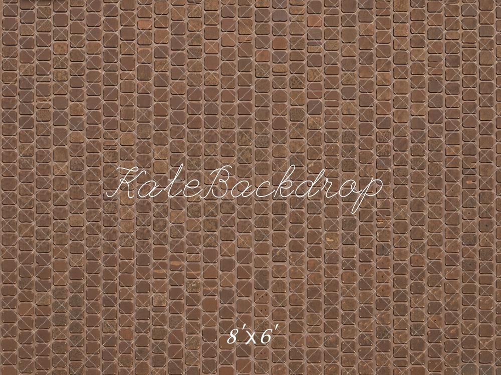 Kate Brown Mosaic Tile Floor Printed Backdrop Designed by Kate Image
