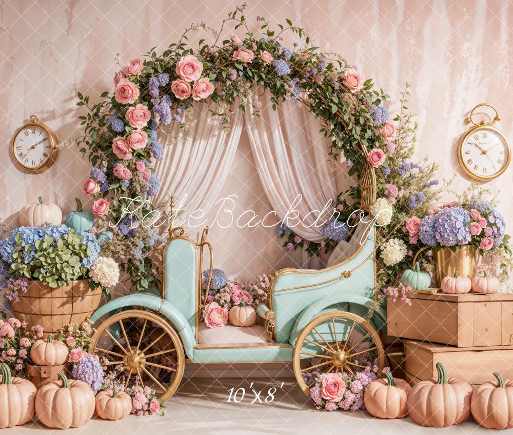Spring Floral Arch Carriage Foto Achtergrond Designed by Emetselch
