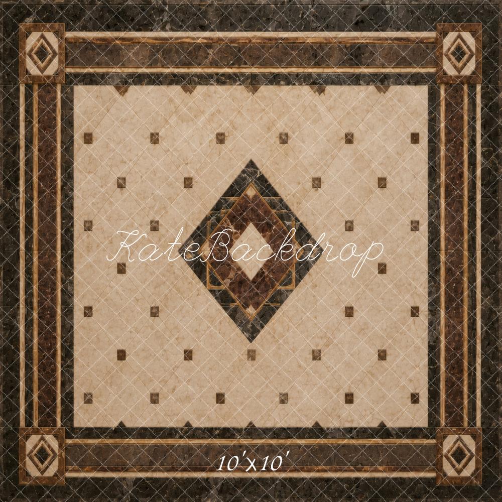 Kate Brown Geometric Tile Floor Printed Backdrop Designed by Vertigo Productions