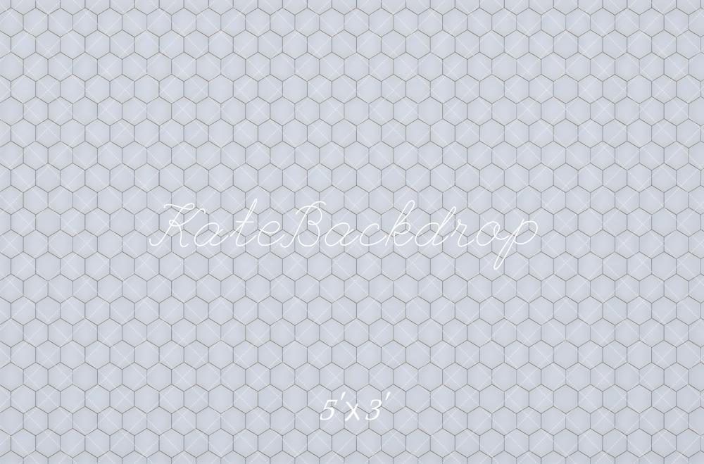 Kate Gray Hexagon Pattern Floor Backdrop Designed by Mini MakeBelieve