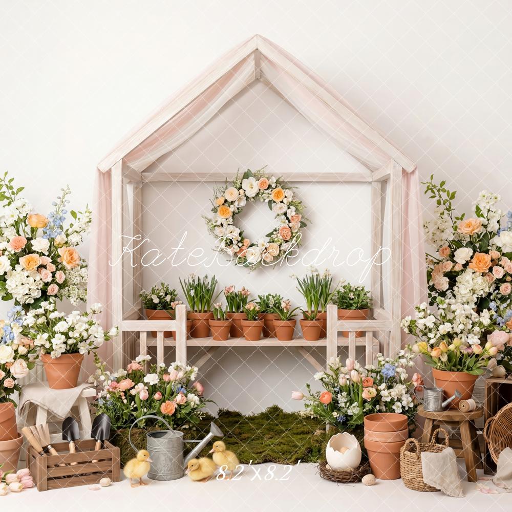 Kate Spring Flower Arch Garden House Decor Printed Backdrop Designed by Patty Roberts