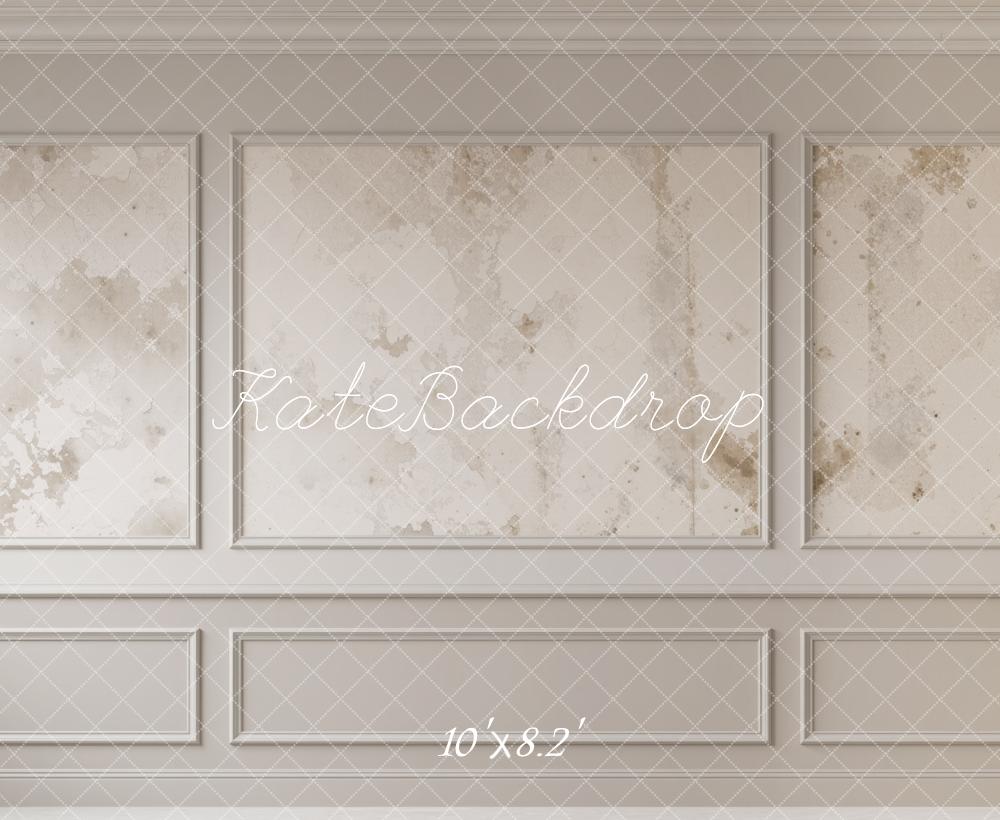 Kate Beige Retro Wall Panel Printed Backdrop Designed by Mini MakeBelieve