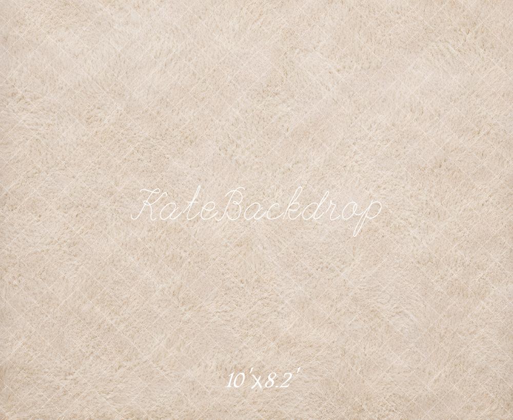 Kate Beige Furry Plush Floor Printed Backdrop Designed by Kate Image