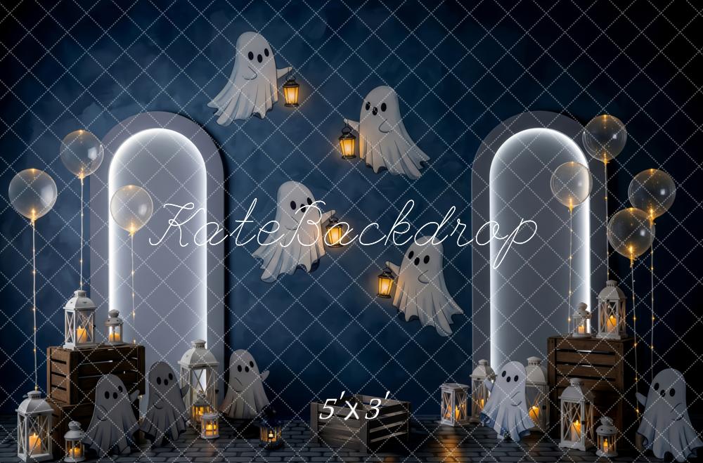 Kate Halloween Ghosts Night Lanterns Balloons Arches Backdrop Designed by Patty Roberts