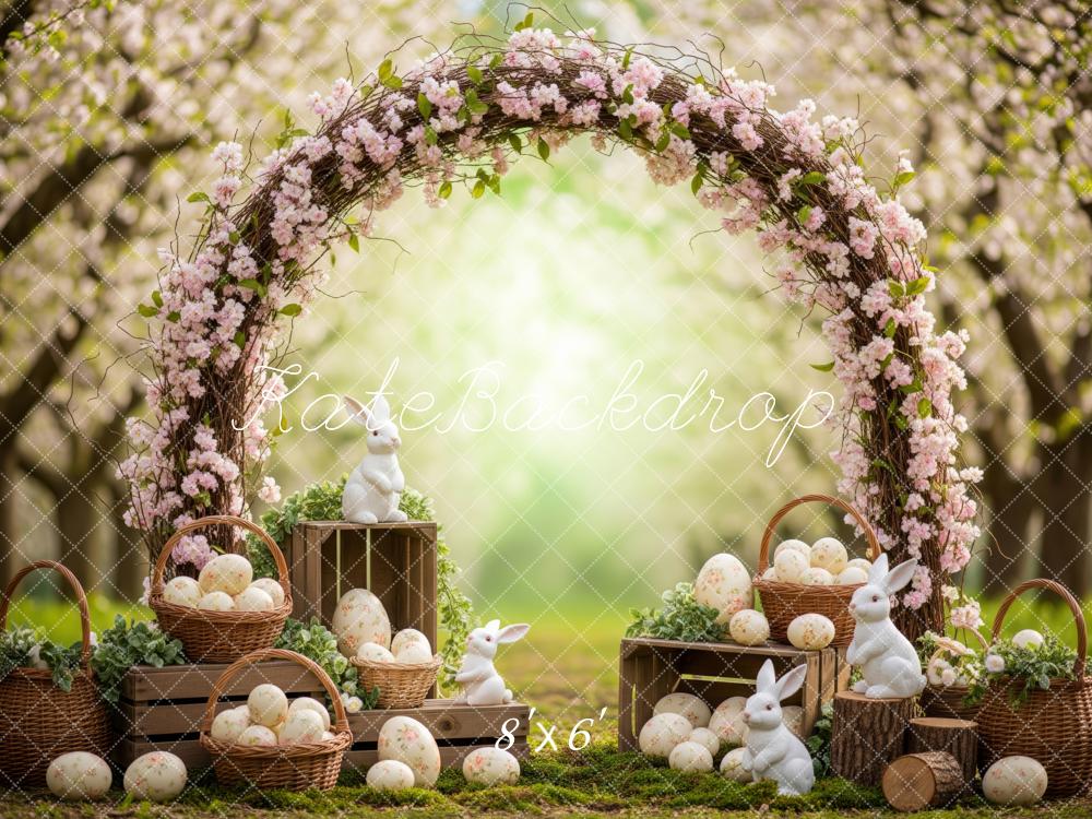 Kate Easter Bunny Flower Arch Eggs Backdrop Designed by Patty Roberts