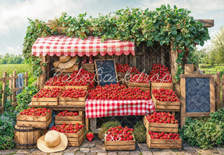 Backdrop del Mercato di Fragole Primaverili Progettato da Emetselch