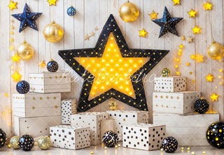 Kate Birthday Starry Night Gift Box Printed Backdrop Designed by Emetselch