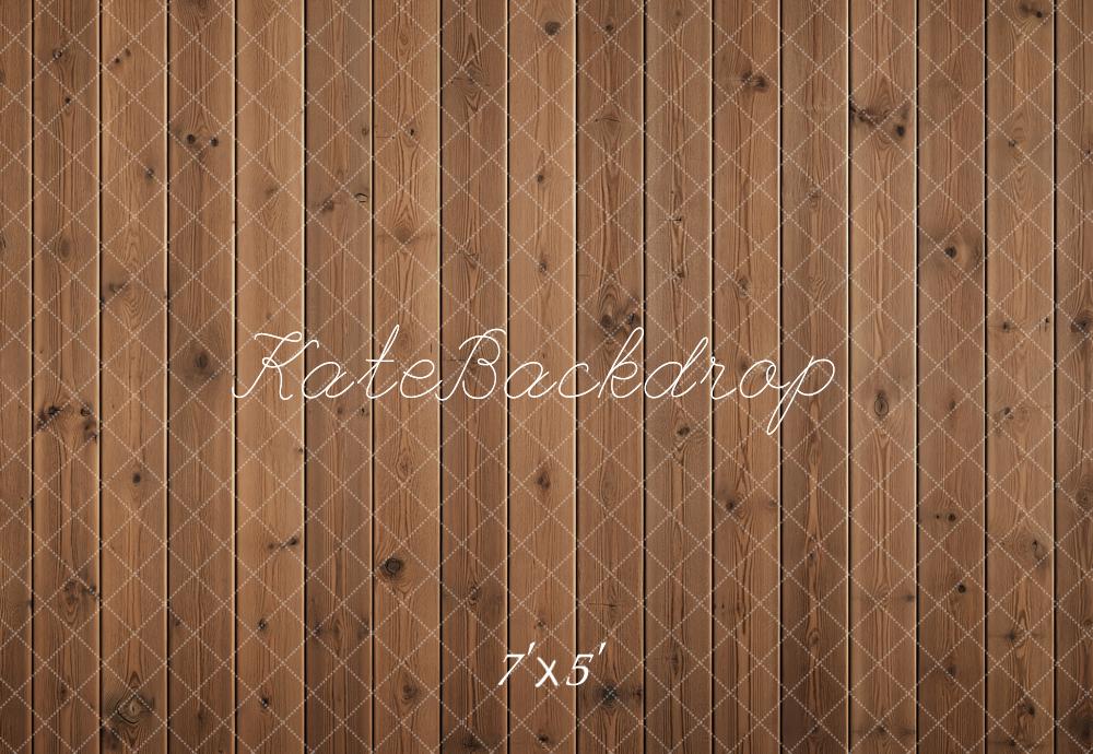 Kate Brown Wooden Plank Floor Printed Backdrop Designed by Emetselch