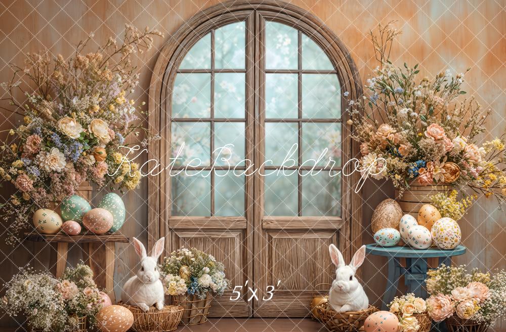 Kate Easter Bunny Flower Arch Vintage Backdrop Designed by Emetselch