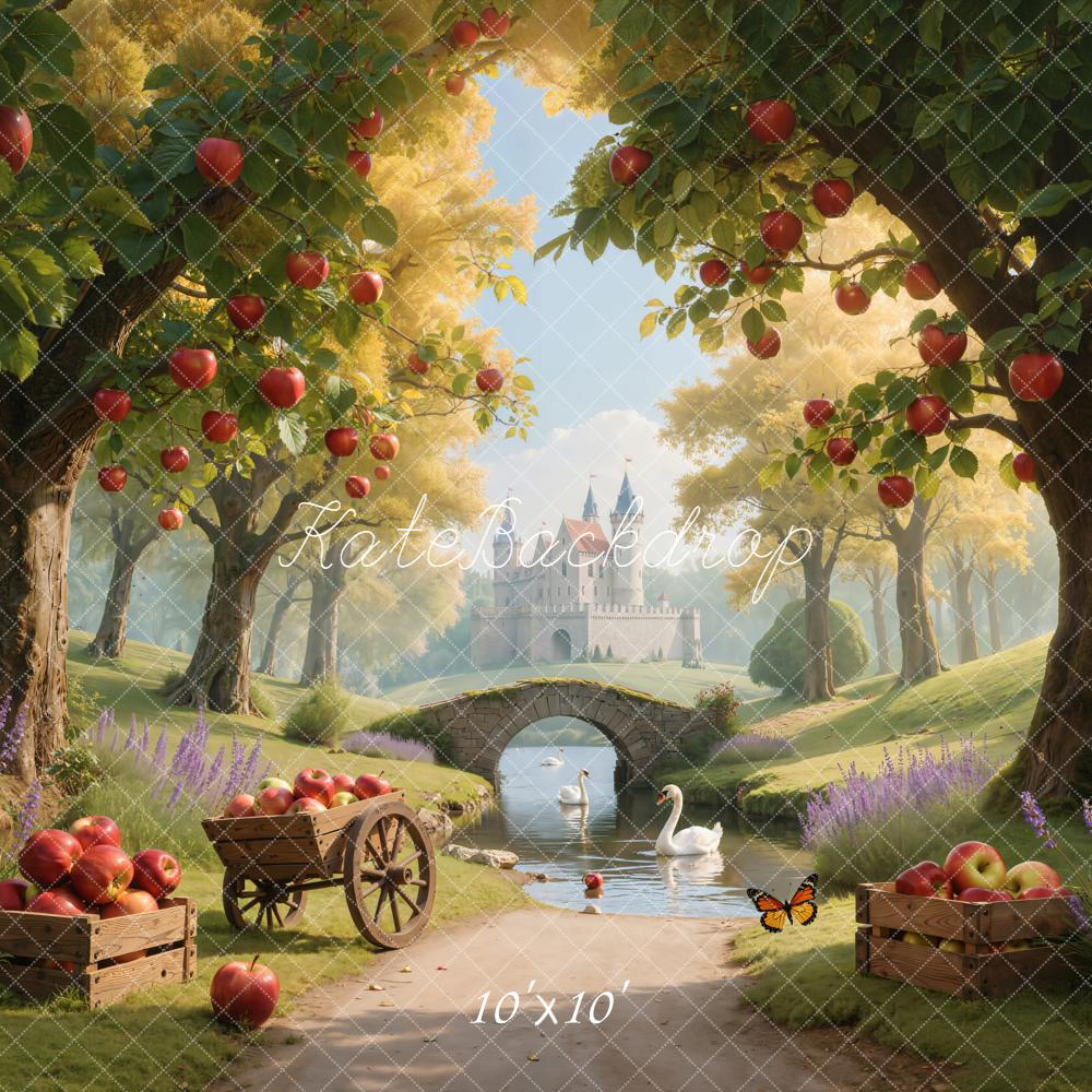 Kate Fantasy Castle Apple Orchard Bridge Backdrop Designed by Emetselch