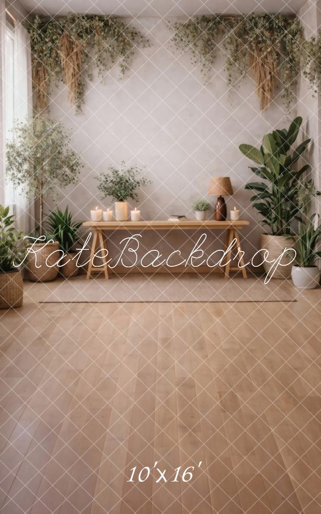 Kate Sweep Boho Greenery Table Floor Printed Backdrop Designed by Vertigo Productions
