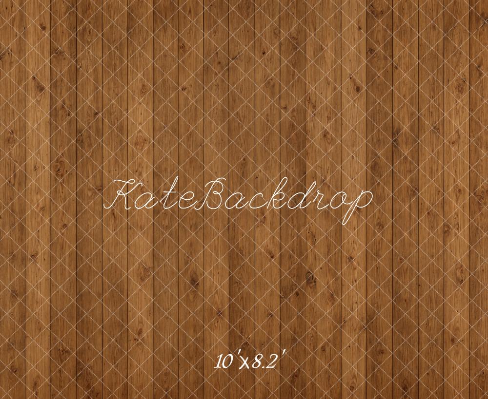Kate Brown Wood Plank Floor Printed Backdrop Designed by Emetselch