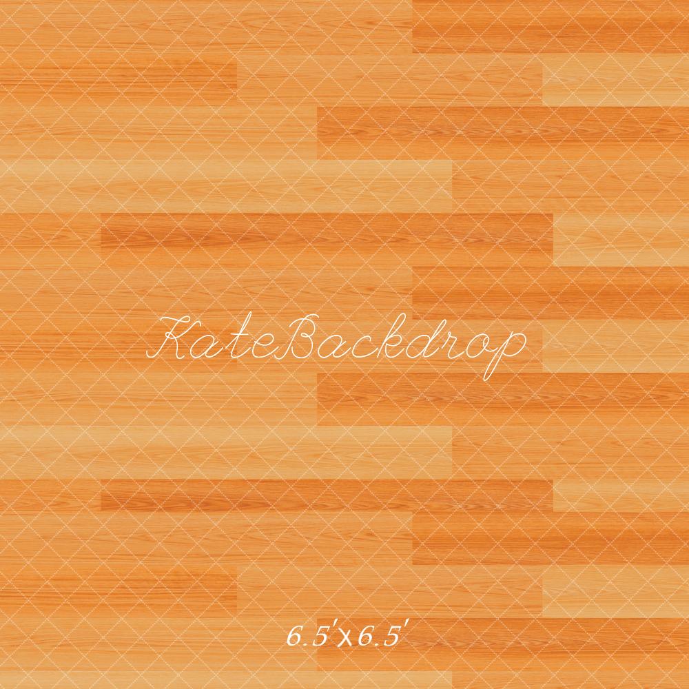 Kate Orange Wooden Floor Backdrop Designed by Kate Image