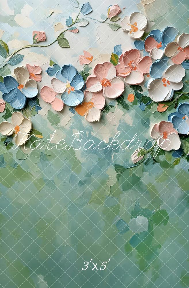 Paint Floral Pastel Abstract Texture Foto Achtergrond Designed by Emetselch