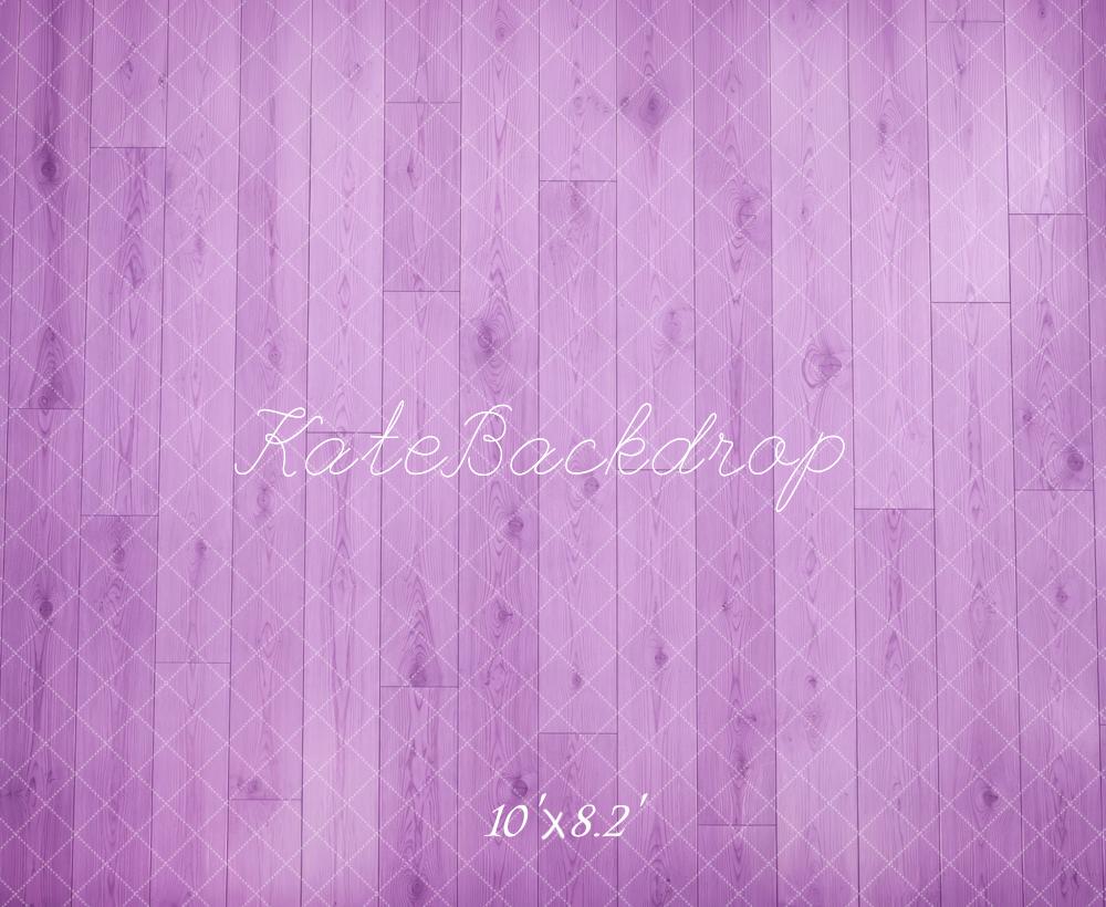 Kate Purple Wood Floor Printed Backdrop Designed by Megan Leigh Photography