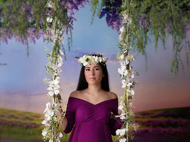 Kate Outdoor Purple Florals Scenery Lavender Backdrop - Kate Backdrop