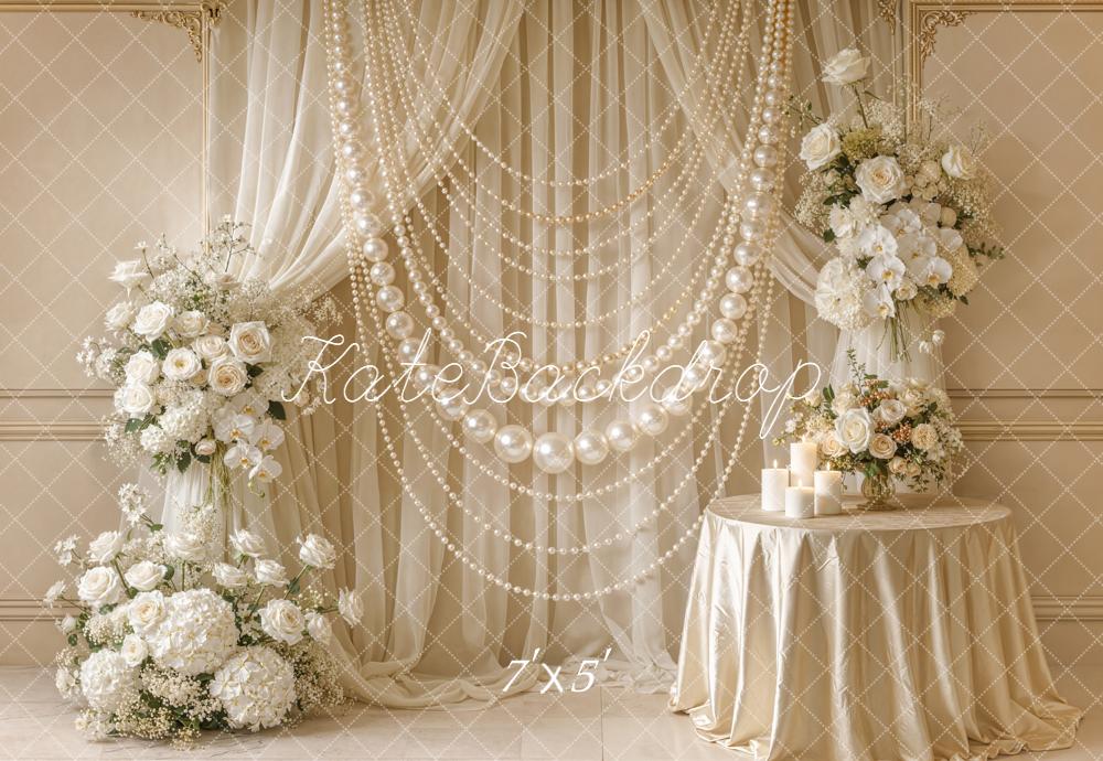 SALE Kate Mother's Day Pearl Garland Floral Elegant Wedding Backdrop Designed by Emetselch