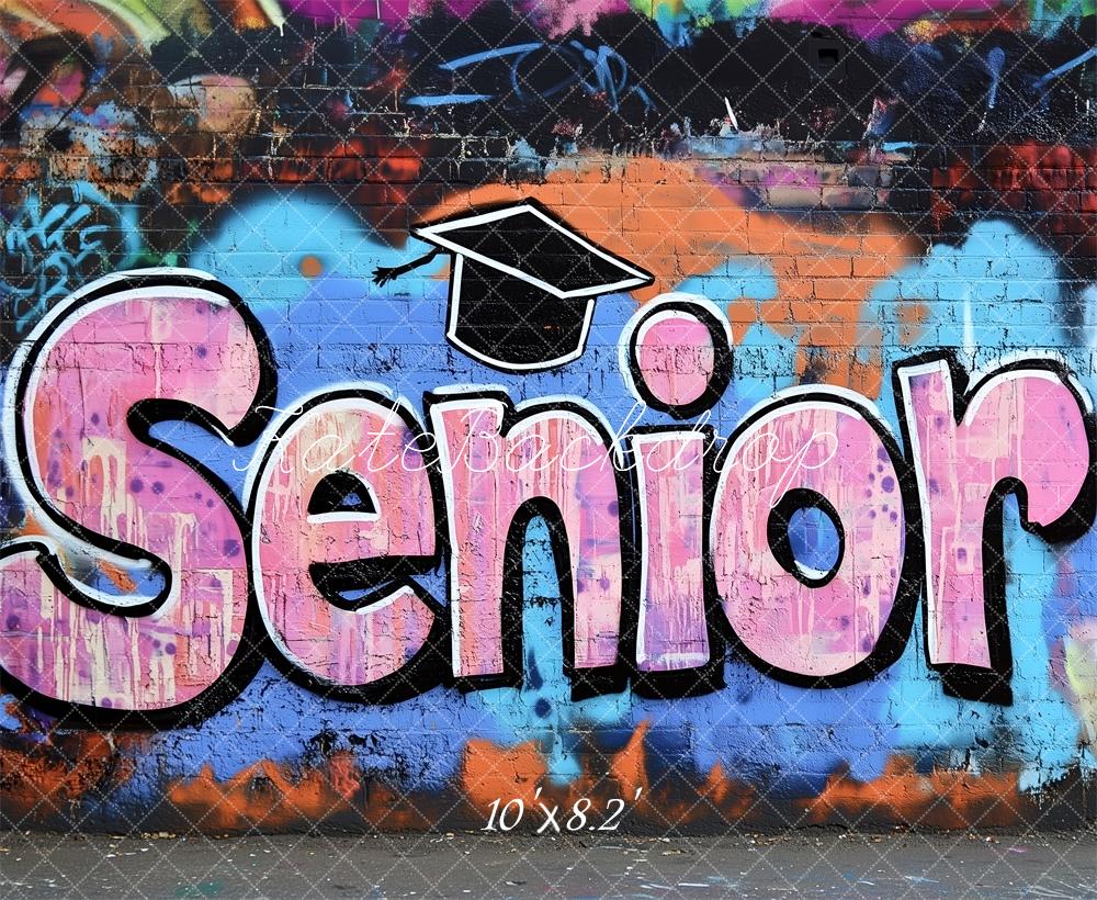 Kate Senior Graffiti Wall Graduation Backdrop Designed by Patty Roberts