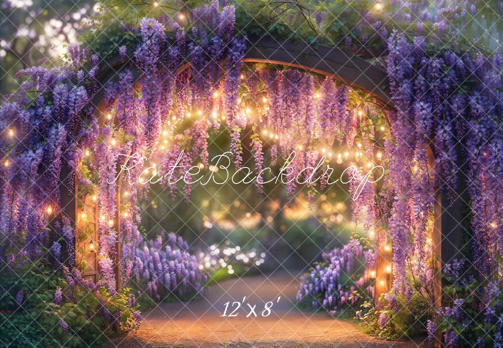 Kate Spring Fairy Wisteria Archway Lights Backdrop Designed by Emetselch