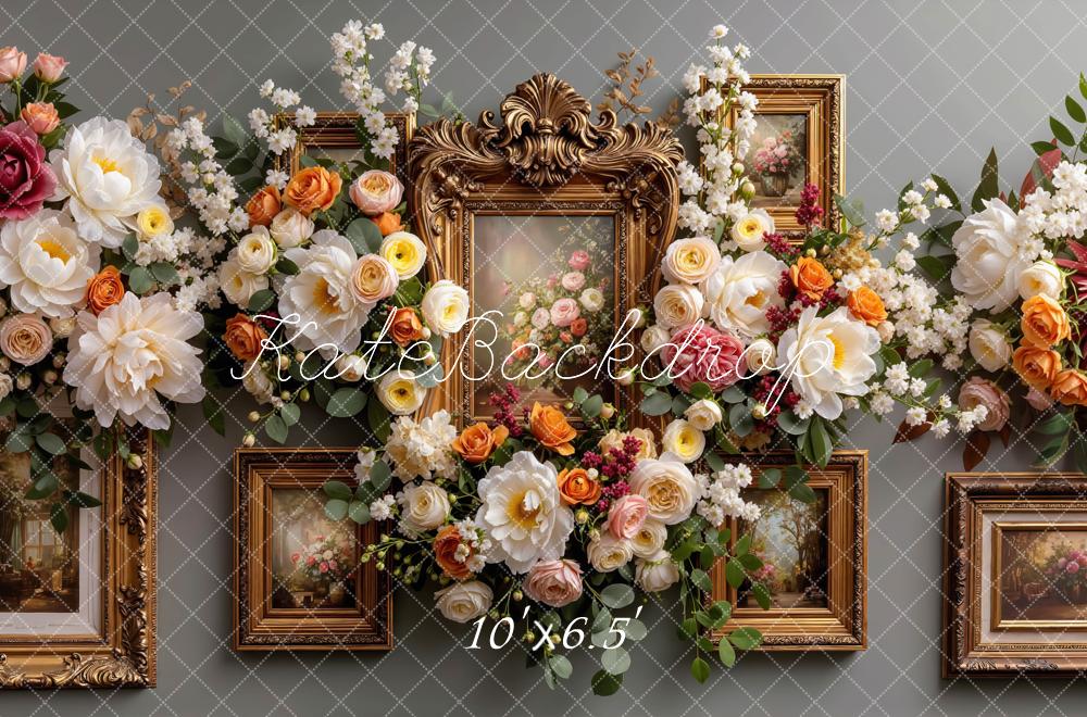 Kate Fall Floral Frame Wall Backdrop Designed by Mini MakeBelieve