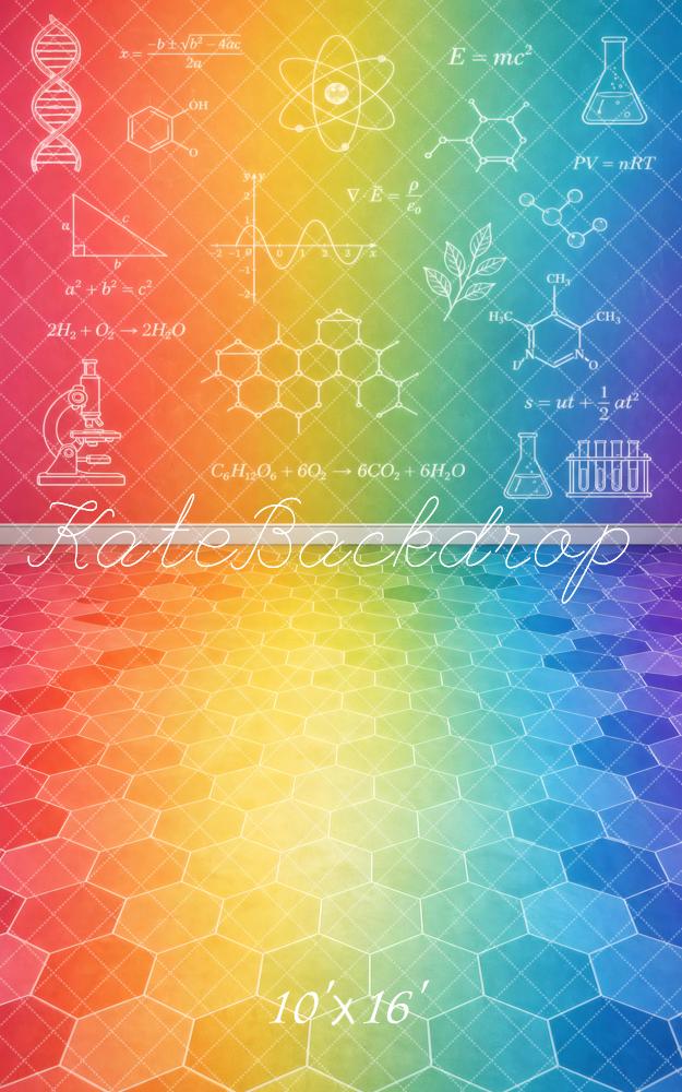 Kate Sweep Science Chemistry Rainbow Gradient Printed Backdrop Designed by Vertigo Productions
