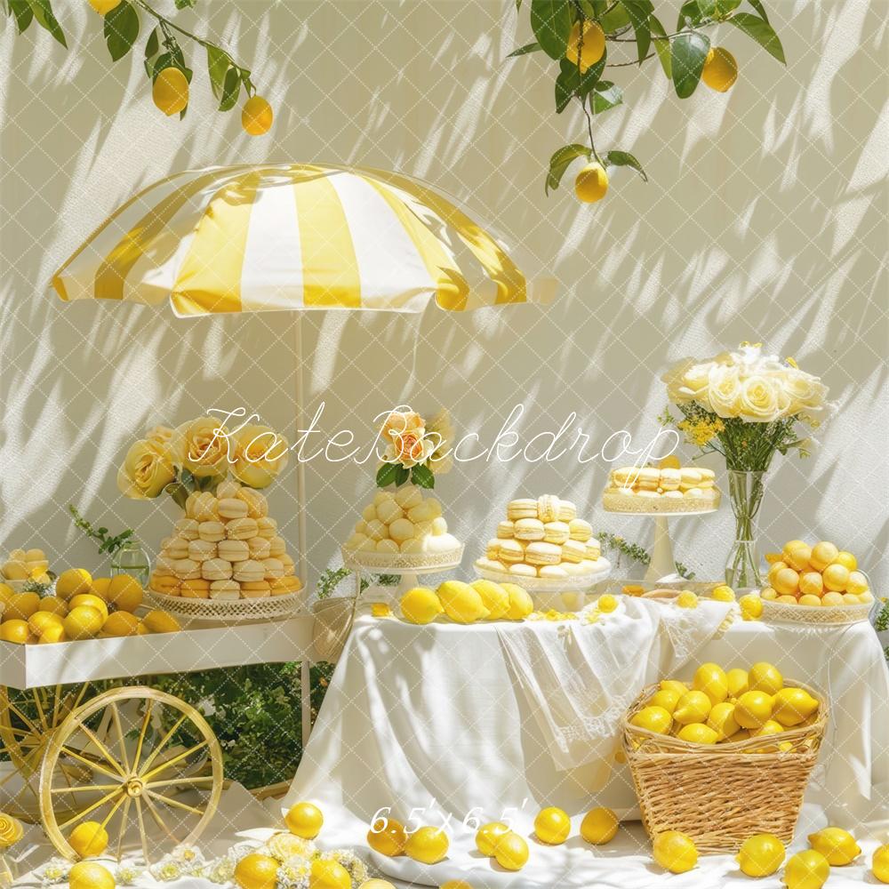 Kate Lemon Picnic Dessert Cart Backdrop Designed by Mini MakeBelieve