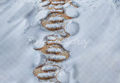 Kate Snowy Stepping Stone Path Floor Printed Backdrop Designed by Kate Image