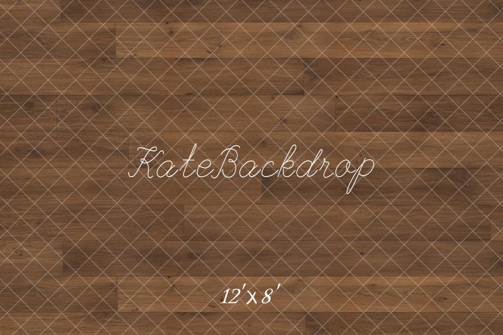 Kate Brown Wood Floor Printed Backdrop Designed by Kate Image