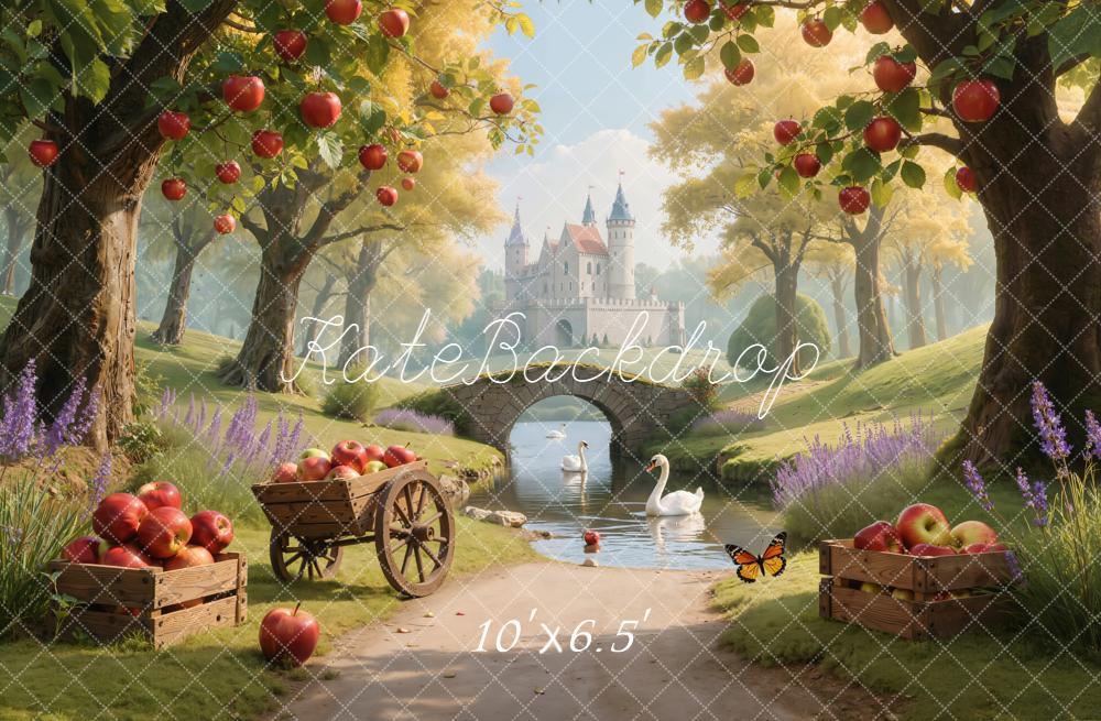 Kate Fantasy Castle Apple Orchard Bridge Backdrop Designed by Emetselch