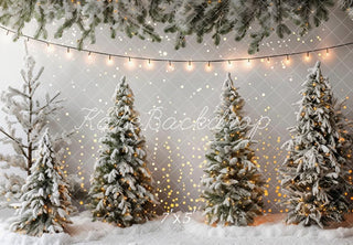 Fondo de Árboles Nevados de Navidad Designed by Patty Roberts