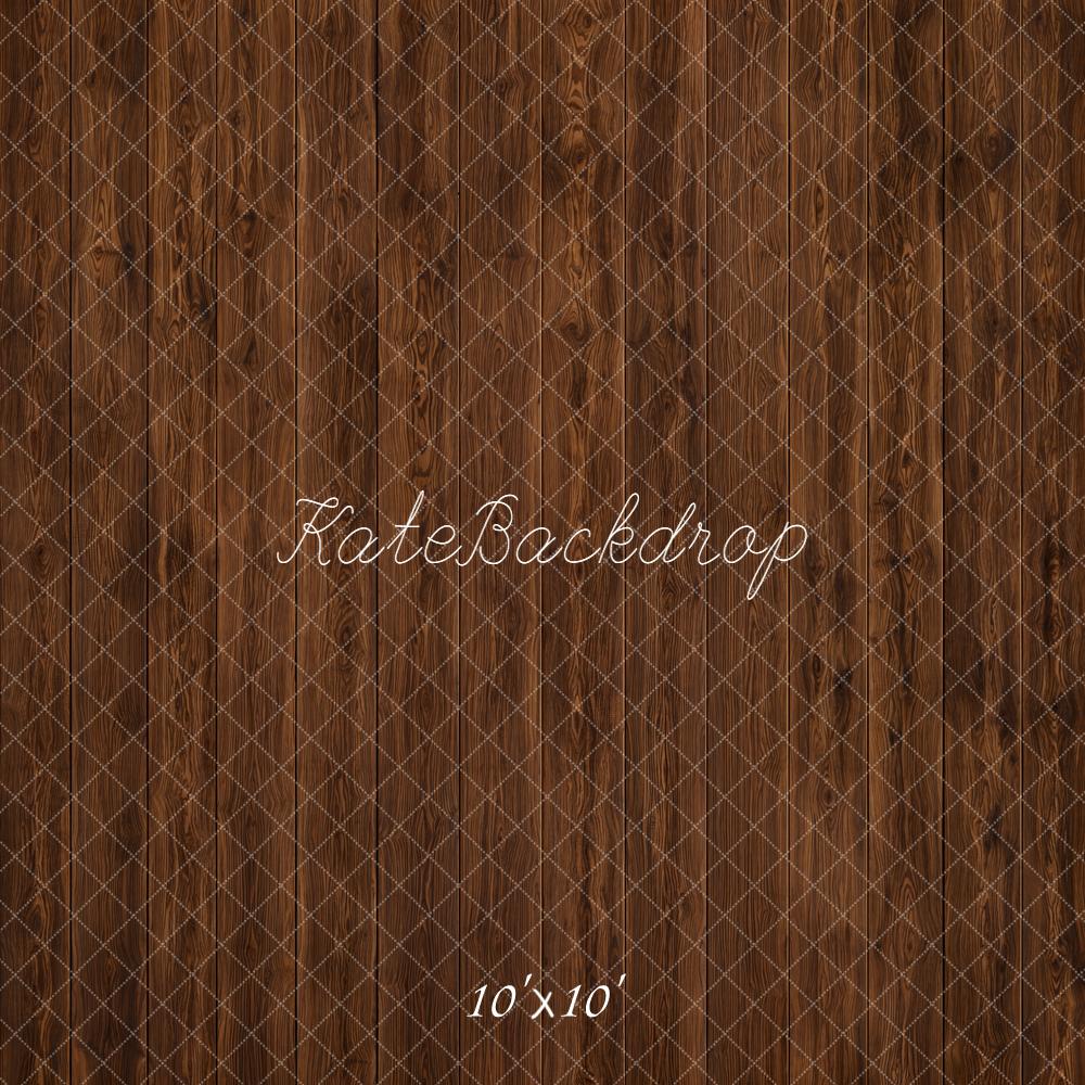 Kate Brown Wood Plank Floor Printed Backdrop Designed by Kate Image